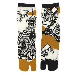 袜子铺子日本SOUSOU款分指二趾袜足袋鞋高筒纯棉木屐人字拖和服袜