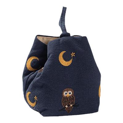 手工刺绣可爱风加厚茶具收纳袋