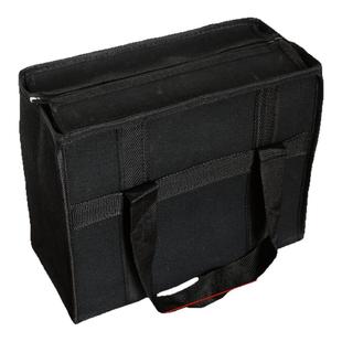 拉链式黑色帆布加厚耐磨手提包大容量收纳包工具包电工包维修耐磨