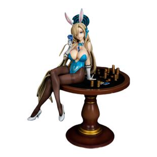 蔚蓝档案赌桌一之濑明日奈兔女郎手办坐姿动漫二次元美少女模型