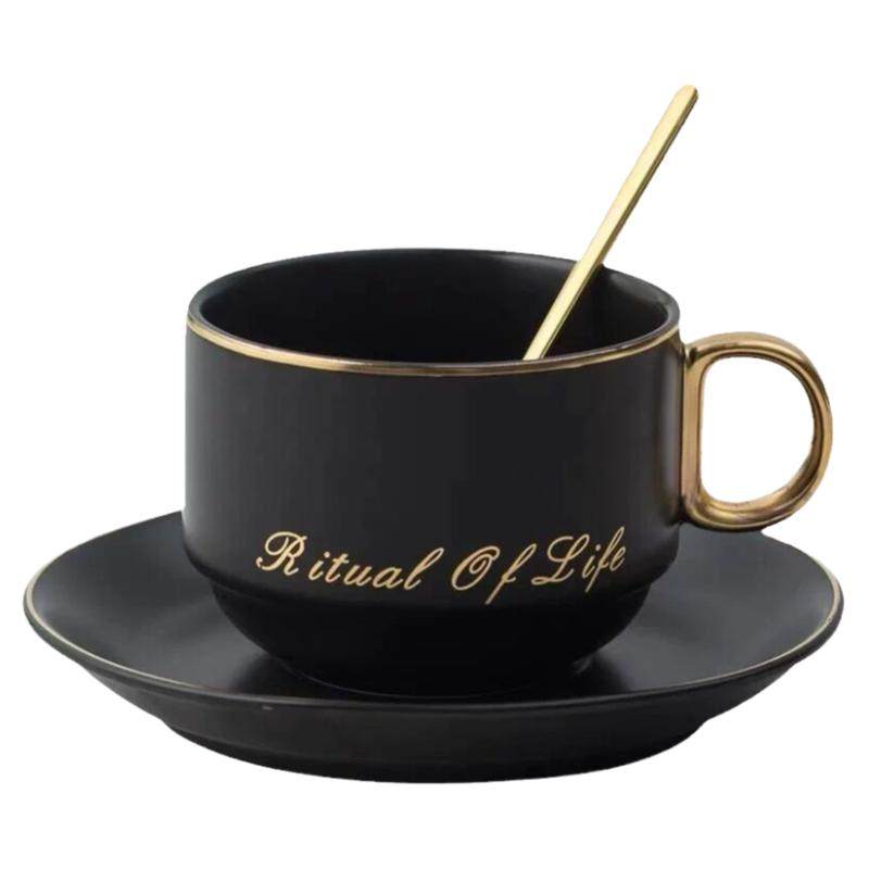 轻奢咖啡杯女情侣咖啡杯子一对高咖啡杯