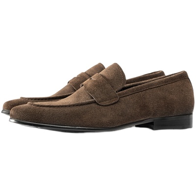 【一件也是出厂价】商务休闲英伦反绒牛皮男鞋皮鞋男 便士乐福鞋