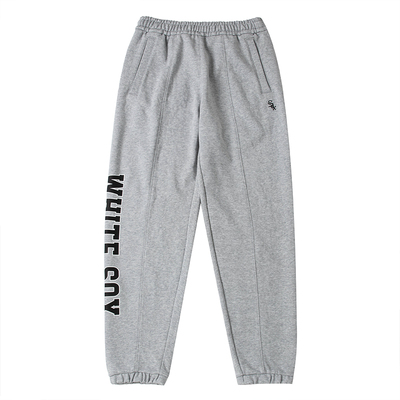 MLB男女灰色宽松针织长裤