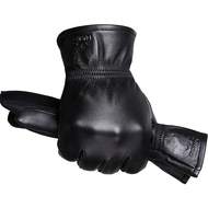 冬季骑行皮手套羊皮大码分指男士