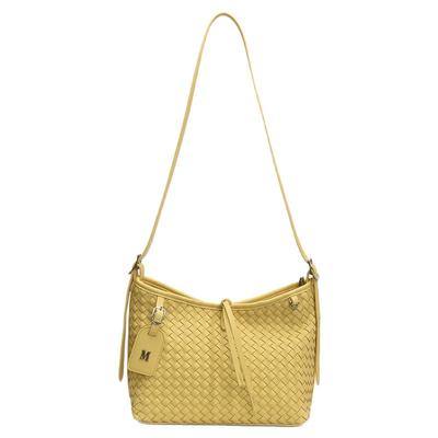 超火小众编织包包女2025新款通勤百搭单肩斜挎包高级感时尚水桶包