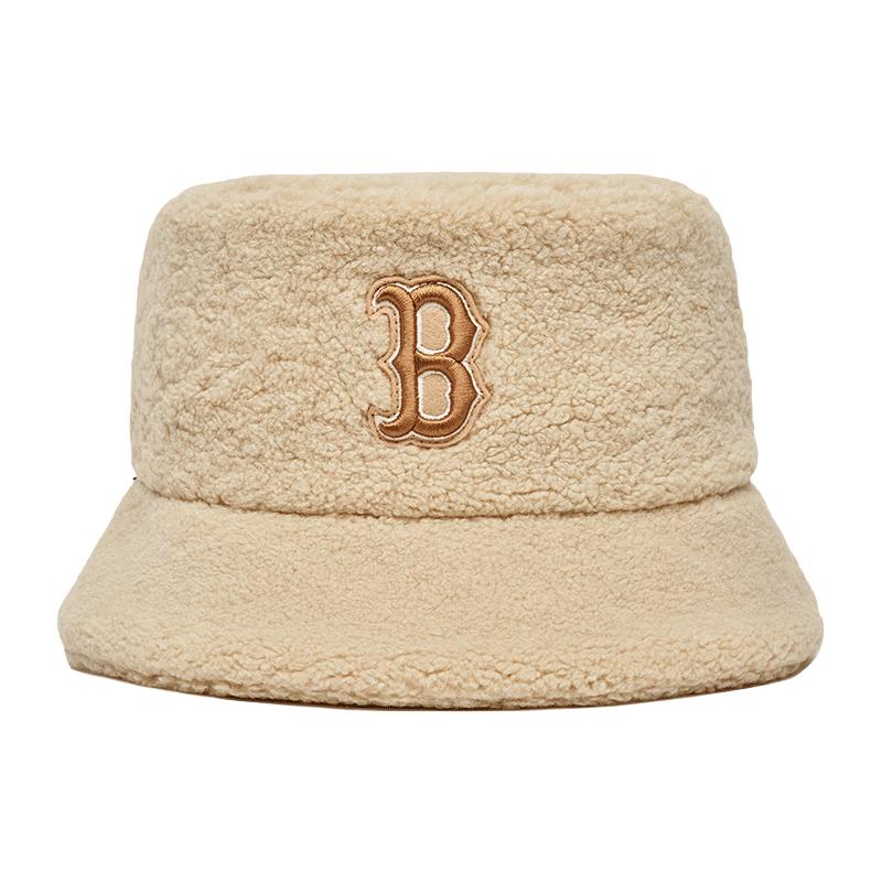 【自营】MLB 男女羊羔绒渔夫帽时尚休闲毛绒保暖防风22秋冬新款