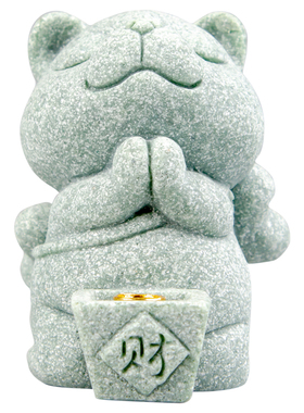 逗兽记青砂石摆件国潮桌面茶宠