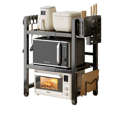 厨房微波炉置物架烤箱电饭煲台面多功能架子一体伸缩多层收纳支架