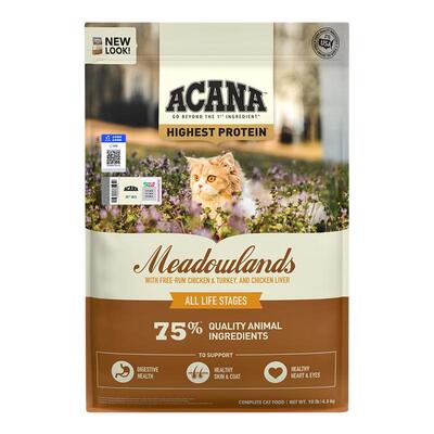 【超】ACANA/爱肯拿美国进口猫粮成幼猫牧场盛宴无谷鸡肉4.5KG