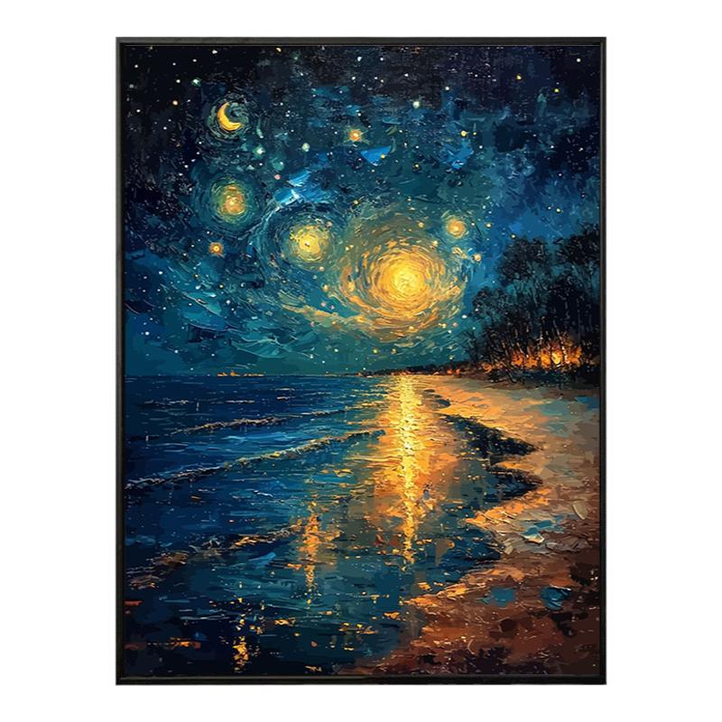 丙烯diy数字油画装饰画解压
