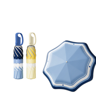 儿童雨伞环扣安全圆角防回弹自动伞小学生上学专用伞晴雨两伞条纹