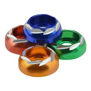 电动机车装饰配件踏板车牌照螺丝垫圆头雕花铝合金垫圈杯头垫片M6