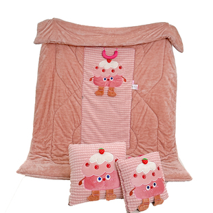 加厚保暖办公室抱枕被子两用午休二合一汽车上折叠靠垫枕头盖毯冬