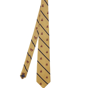 Brooks Brothers/布克兄弟男士25新品桑蚕色斜纹logo商务领带