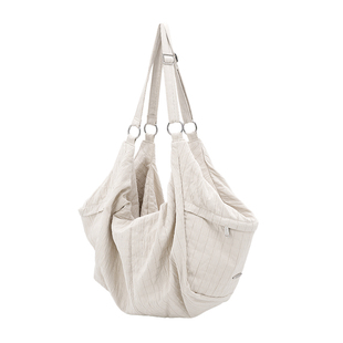 木与石白色大包女大容量通勤单肩斜挎包包小众流浪包慵懒风托特包