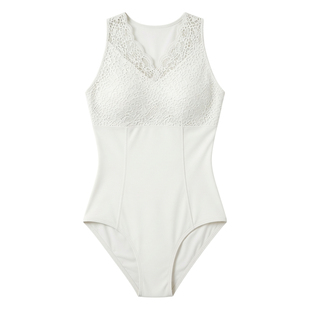 丹诗戈蕾丝V领芭蕾舞形体操服体服艺考练功服连体服女洛桑123同款