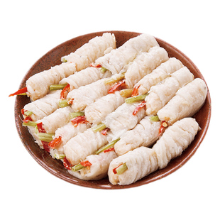 龙北南兴鱼册 潮汕手工鱼册卷猪肉饺鱼皮猪肉册卷火锅食材