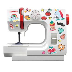 乐美汇联名电动小型缝纫机2025新款525贴纸款迷你型家用锁边衣车