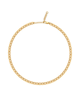 铜镀金瓦片设计情侣项链