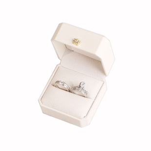 水滴形皇冠群镶奢华仿真钻戒男士求婚闭口钻石戒指结婚仪式道具