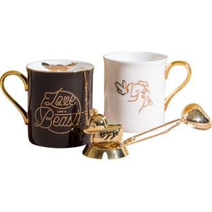 野兽派骨瓷马克杯情侣对杯杯子新婚生日节日礼物