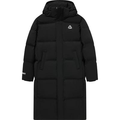 匹克防风情侣中长款羽绒服