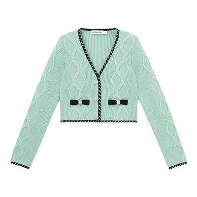 self-portraitV领针织衫上衣