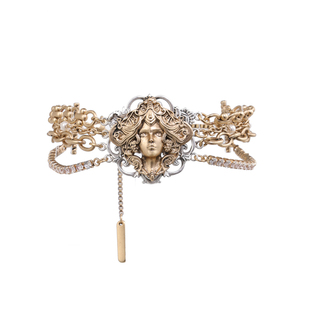 SUMIYAKI 复古美式美杜莎多层手链原创美拉德色系多层金色手环