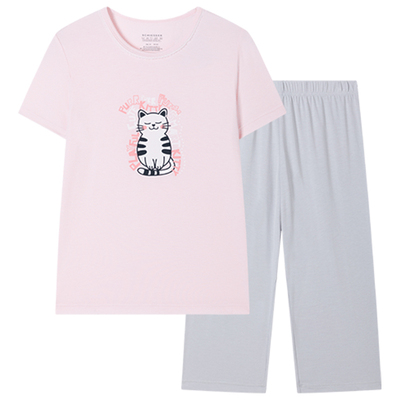 舒雅女童莫代尔睡衣家居服套装