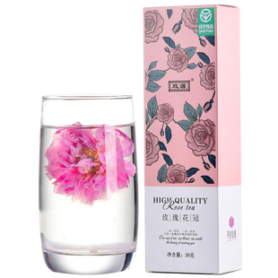 玫源头期新花平阴玫瑰花冠茶大朵纯干花食用女30克盒装泡水喝济南