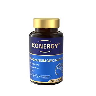 KONERGY康能吉甘氨酸镁补充剂茶氨酸片维生素B6胶囊安睡助眠60粒