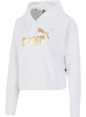 Puma/彪马官方正品女子金标 LOGO 短款运动套头衫卫衣532681-02