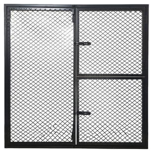 定制家用铁门庭院门猫笼门单门镂空铁门遮挡铁丝菱形铁网格网加厚