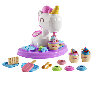 儿童无毒彩泥冰淇淋面条机diy橡皮泥模具工具粘土套装女孩子玩具