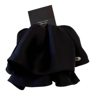 发夹女后脑勺2025新款高端缎面裙摆马尾夹蝴蝶结抓夹头饰森系发饰