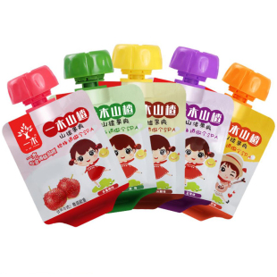 一木山楂果爽果泥水蜜桃桂花冰糖蓝莓味水果泥8090后儿童零食小吃