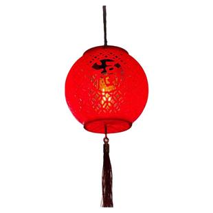 2025新款福字太阳能仿竹编红灯笼喜庆户外灯泡庭院氛围景观装饰灯