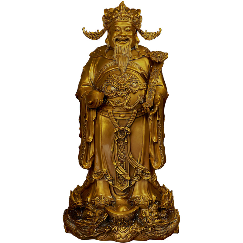 黄铜文财神爷比干家居摆件