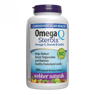 本周特价 加拿大直邮 伟博 Webber深海鱼油辅酶 Omega3+Q10 200粒
