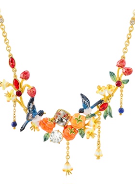 JuicyGrape高级感喜鹊柿子项链女