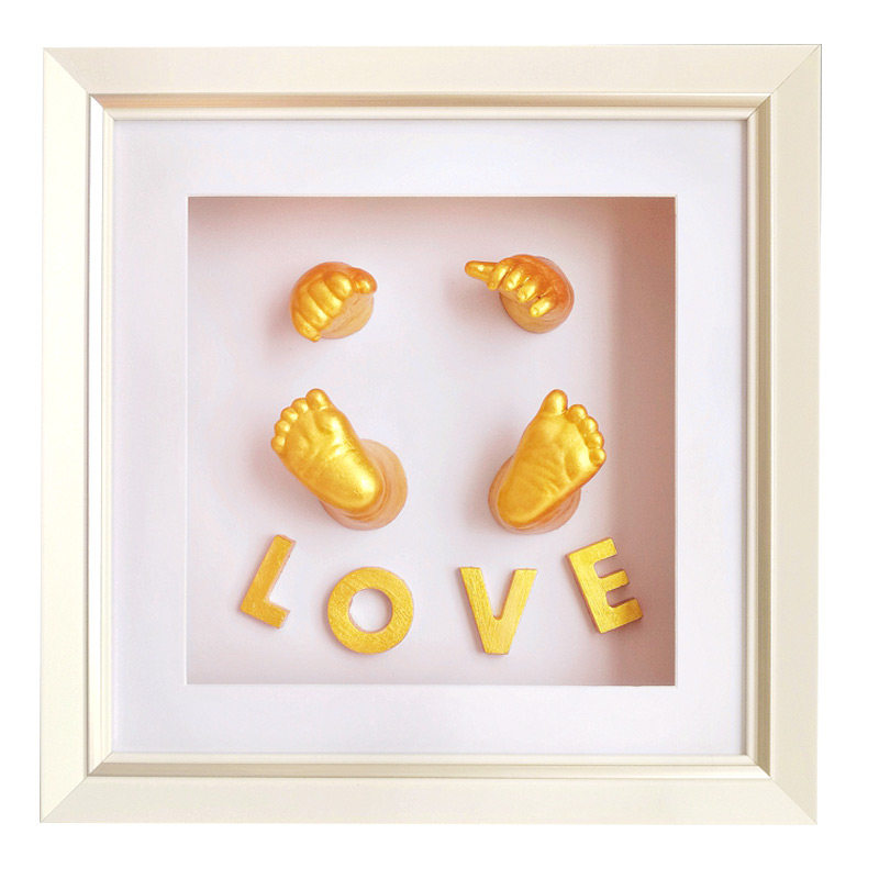 新生婴儿儿手脚印模型虎宝宝满月手足印百天一周岁脚印手印纪念品