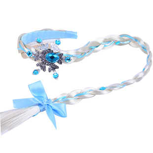 儿童假发发箍辫子花朵发饰公主女孩扮演麻花辫炫彩发夹小辫子配饰