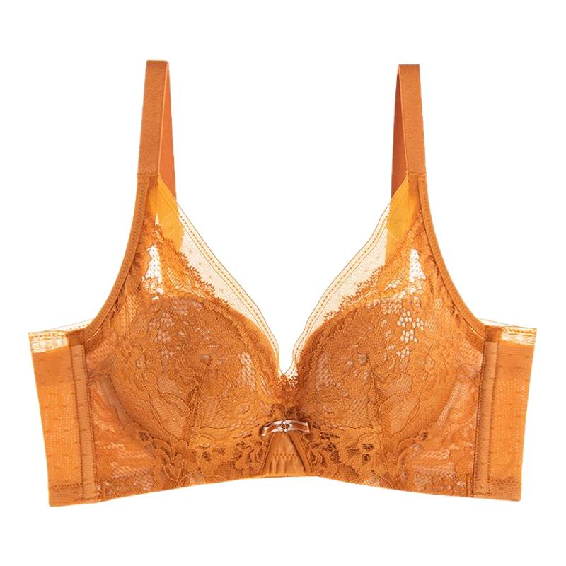 缔妒简BC杯大胸显小记忆钢圈放下垂调整型收副乳防下垂文胸