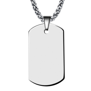 999纯银情侣项链男女款个性潮牌吊坠定制彩色照片足银牌纪念礼物