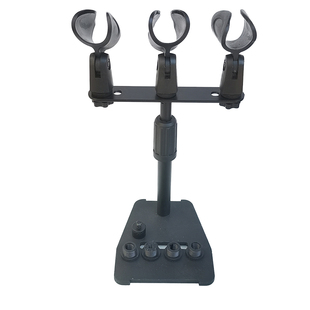 一拖二三四五台式话筒架双头四头会议麦克风桌面支架演讲台式金属