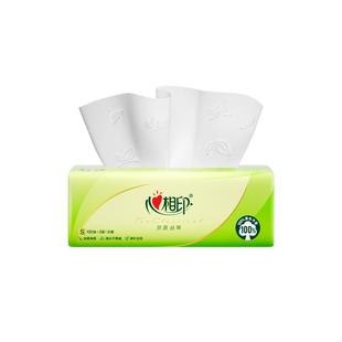 心相印家用实惠纸巾茶语丝享3层100抽面巾纸整箱装抽取式餐巾纸