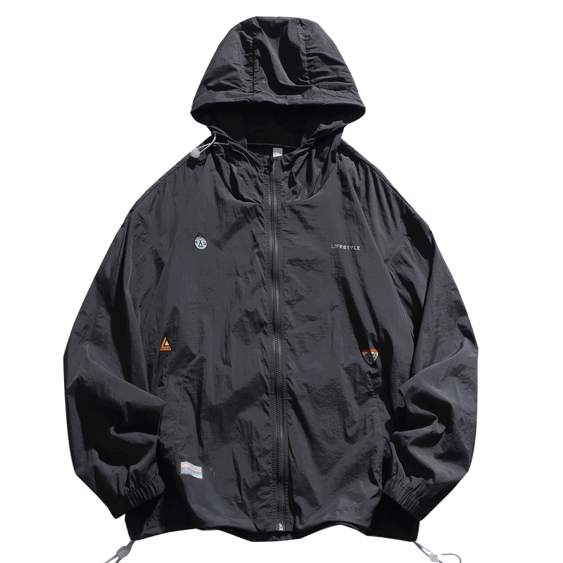 男士防晒服男钓鱼夏季连帽防晒衣外套潮皮肤衣外衣飞行员夹克春装