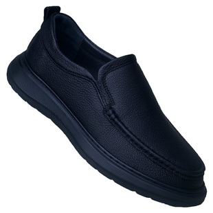 套脚皮鞋高端头层羊皮商务休闲软底软面防滑单鞋懒人EVA实心发泡