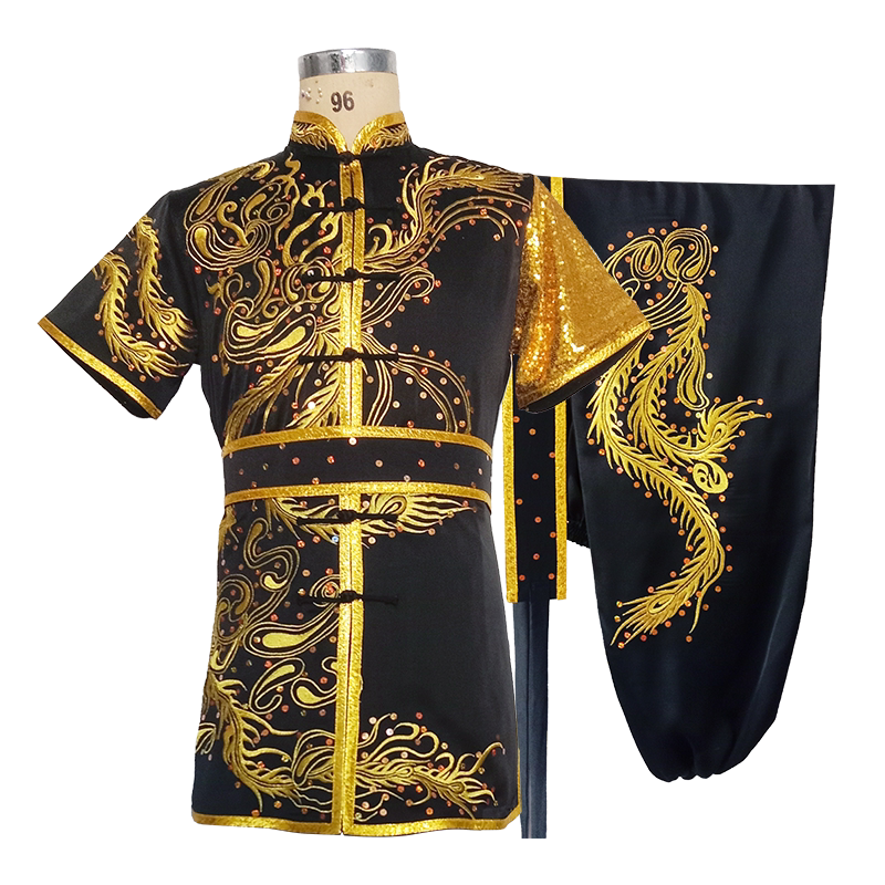 大业亨通武术表演服装男新款刺绣