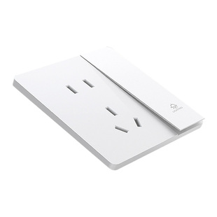 国际电工一开五孔白色超薄86面板5孔二三插座带开关墙上家用暗装